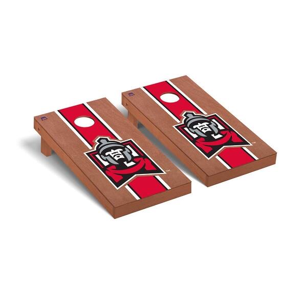 slide 2 of 5, East Stroudsburg Warriors Rosewood Cornhole Board Set
