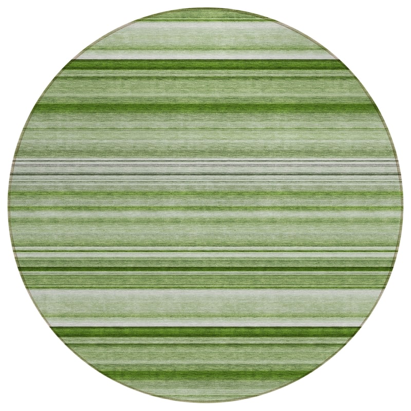 Machine Washable Indoor/ Outdoor Chantille Multi Stripe Rug