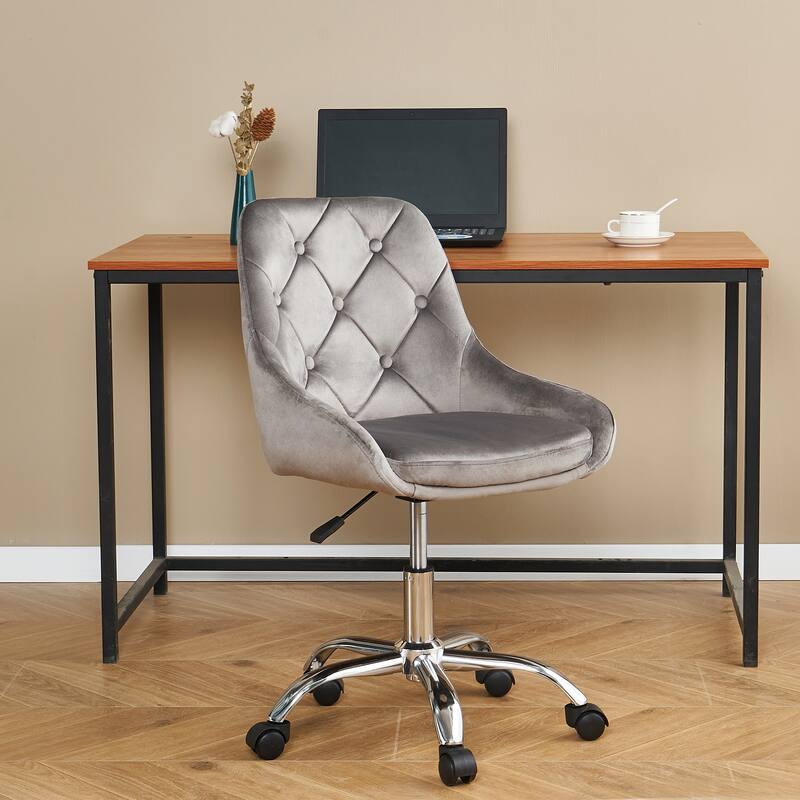 velvet fabric with lift adjustment - Grey-set of 1