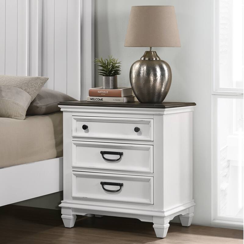 Roundhill Furniture Clelane Wood Bedroom Set with Bed, Dresser, Mirror, and Nightstand