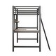preview thumbnail 11 of 42, Metal Loft Bed with Desk and Shelf