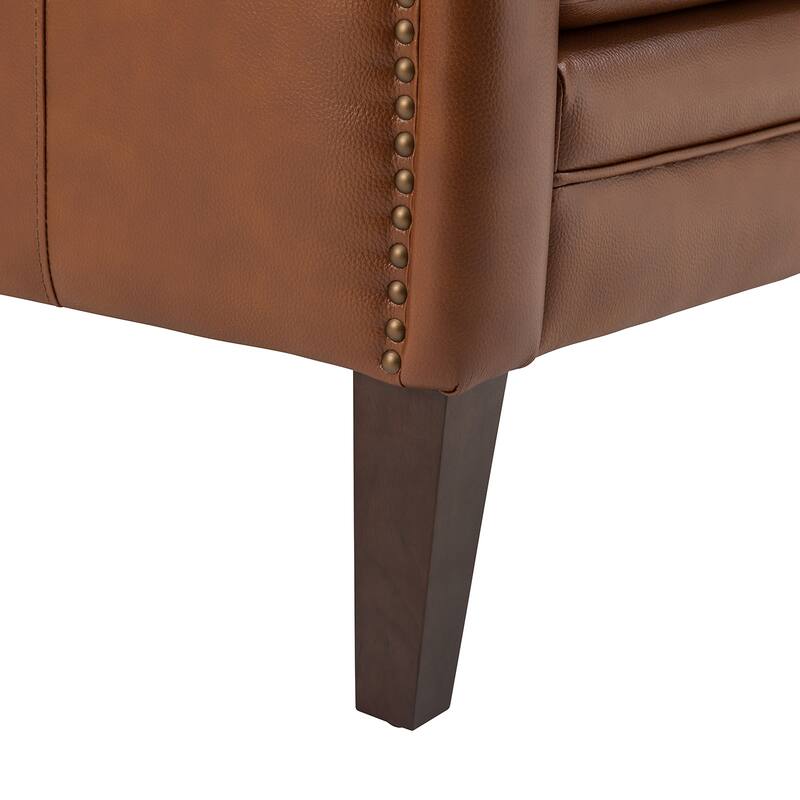 Pascual Comfy Living Room Armchair Set Of 2 with Solid Wood Legs