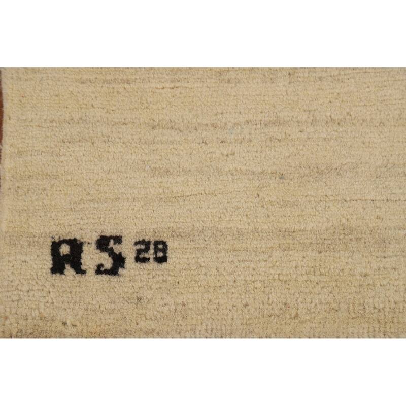 Gabbeh Modern Foyer Rug Hand-Knotted Wool Carpet - 2'8"x 4'2"