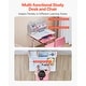 preview thumbnail 8 of 40, UIMOSO Kids Study Chair and Desk Set, Study Desk and Chair for Kids, Adjustable Height Kids Study Desk with Chair
