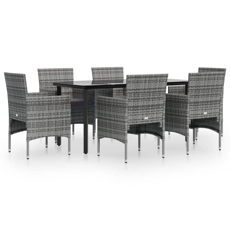 vidaXL Patio Dining Set Outdoor Dining Set Table and Chair Set for Garden - 63" x 31.5" x 29.1"