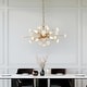 preview thumbnail 3 of 6, Veitchii Luxury Gold Ceramic Chandelier 4-light Modern Contemporary LED Sputnik Ambient Light