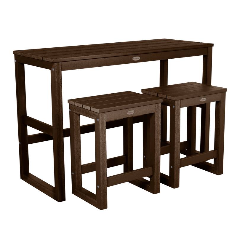 HIGHWOOD Monroe Modern Counter-Height Dining Balcony Set - Weathered Acorn