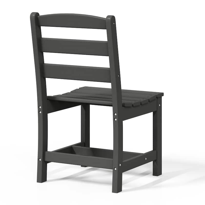 Shoreside Outdoor Patio Armless Dining Side Chair
