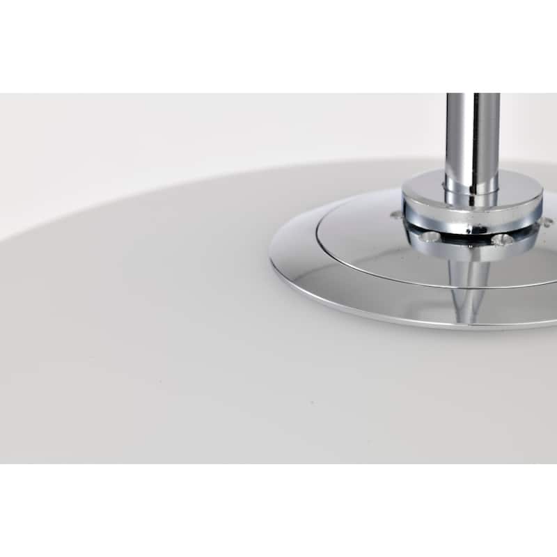 Livia Chrome Pendant Light with Glass Oval Frosted Shade