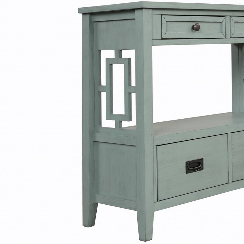 36-inch Modern Multifunctional Solid Pine Console Table