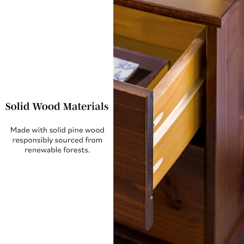 Middlebrook Mid-Century Solid Wood 2-Drawer Nightstand, Set of 2