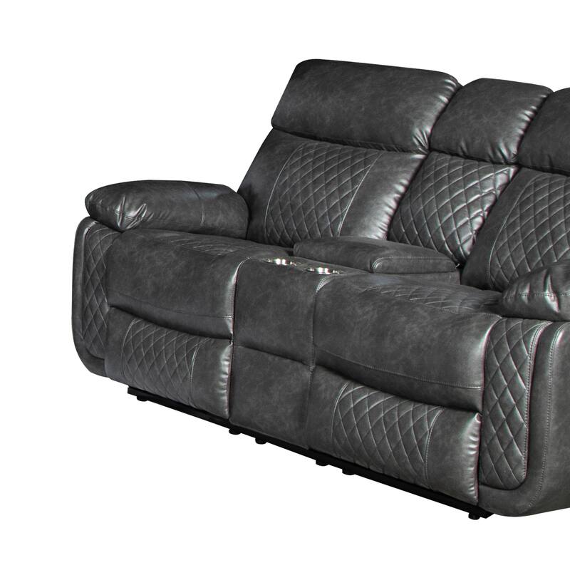 Infinity Power Reclining Faux Leather Reclining Loveseat