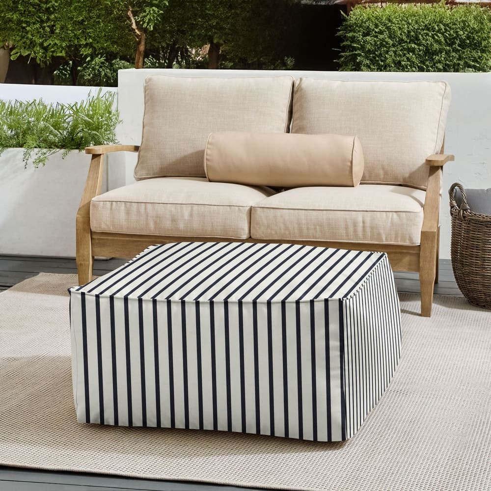 Sorra Home Sunbrella Outdoor Corded Bean Pouf