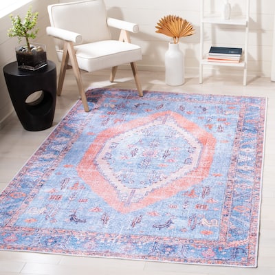 SAFAVIEH Serapi Machine Washable Adelle Shabby Chic Distressed Rug