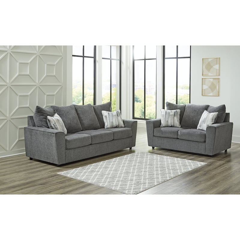 Signature Design by Ashley Stairatt Gray 2-Piece Upholstery Package - 86"W x 38"D x 39"H