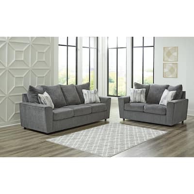 Signature Design by Ashley Stairatt Gray 2-Piece Upholstery Package - 86"W x 38"D x 39"H