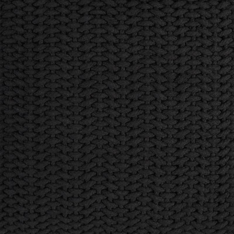 Accent Throw Pillow Set of 4, 20 Inch Square, Handwoven Black Cotton