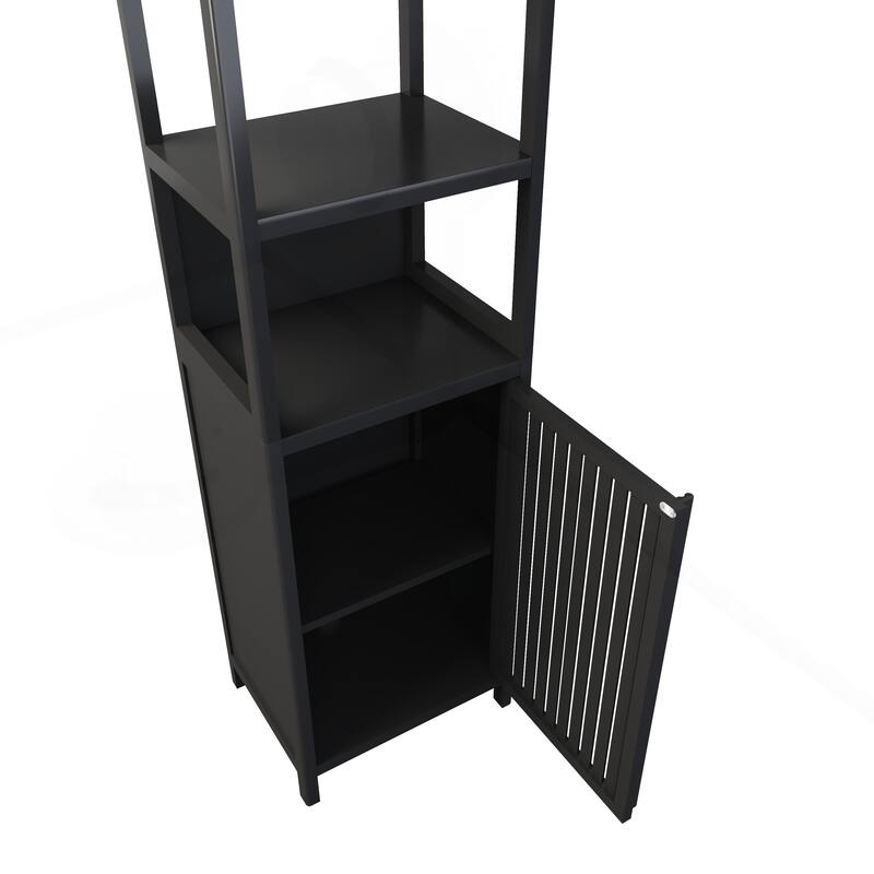 Versatile Slim Freestanding Cabinet for Organizing Various Spaces