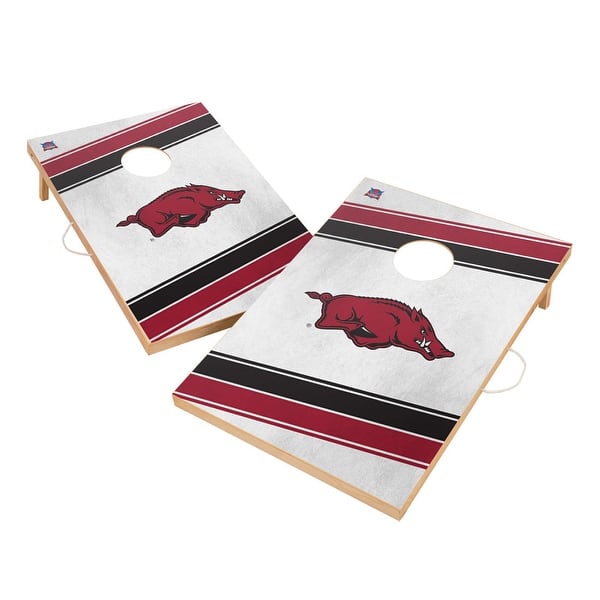 slide 2 of 5, Arkansas Razorbacks Regulation 2x4 Cornhole Set