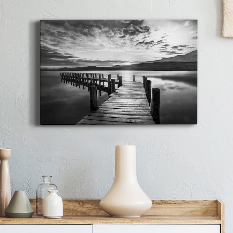 Evening Dock Premium Gallery Wrapped Canvas - Ready to Hang