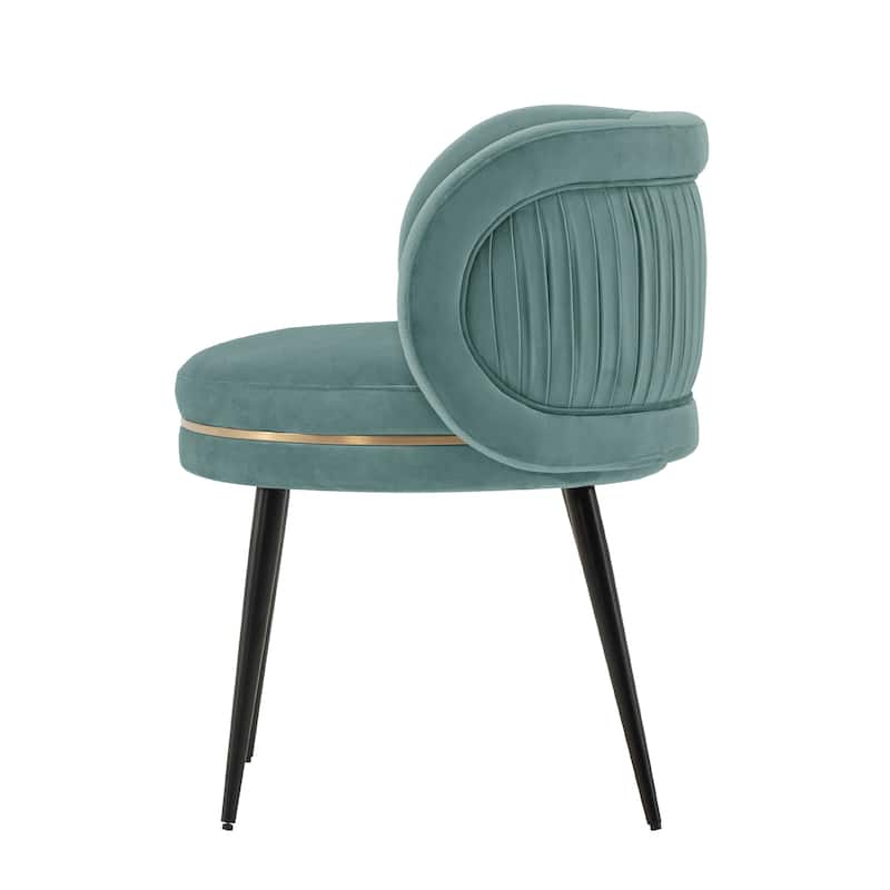 Manhattan Comfort Modern Kaya Pleated Velvet Dining Chair