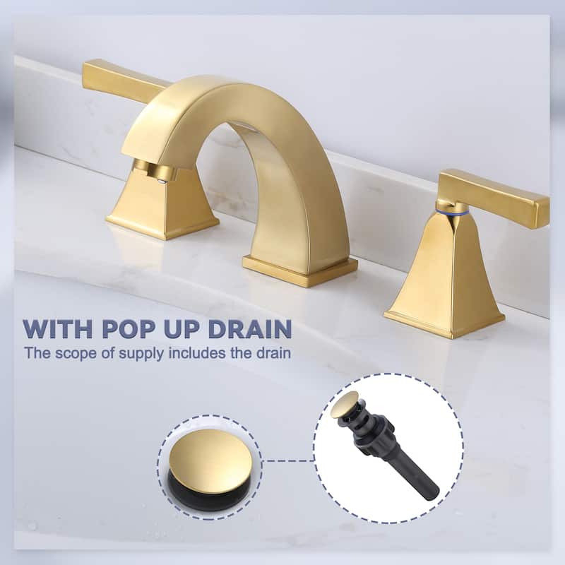 WOWOW 8 in. Widespread Double Handle Bathroom Faucet