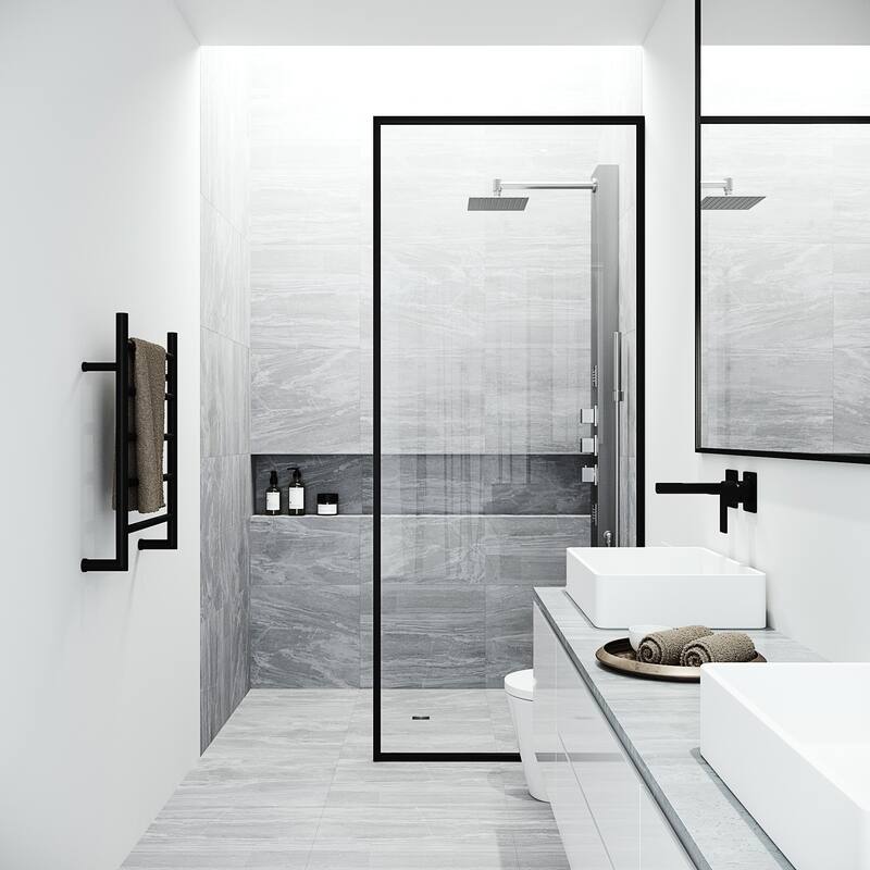 VIGO Rector 55" H x 6" W 2-Jet Retro Shower Panel with Square Shower Head