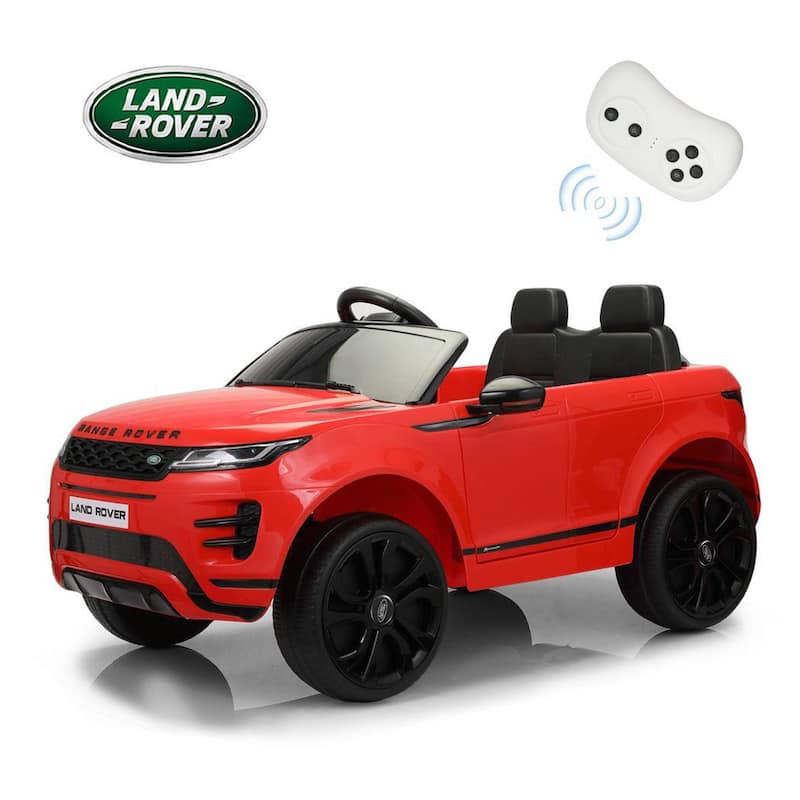 TOBBI 12V Kids Electric Battery Powered Licensed Land Rover Ride On Toy Car, Red - 30.4