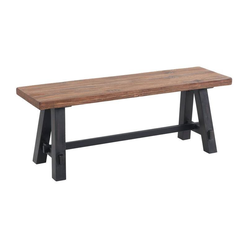Adam 42"L Solid Wood Hook with Shelf and Bench Set