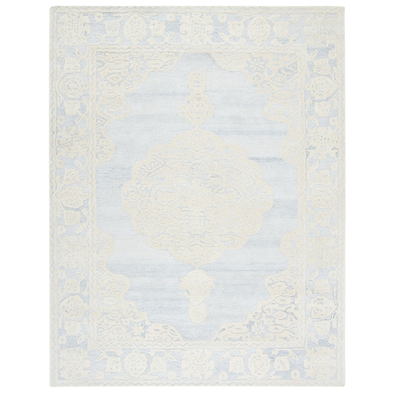 SAFAVIEH Handmade Micro-Loop Gerhild Medallion Wool Rug
