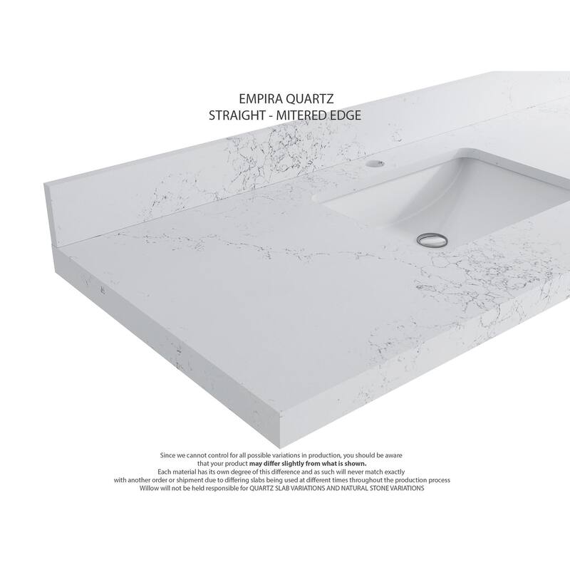 Willow Collections 36 in. W x 22 in. D Cambridge Right Offset Sink Bathroom Vanity with Countertop