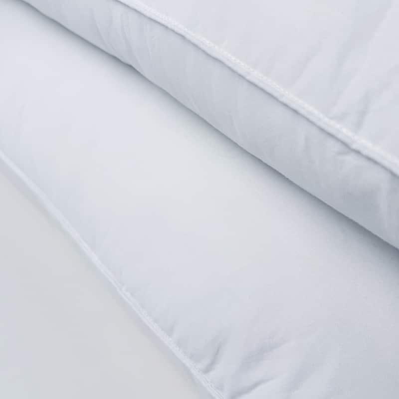 Set of 2 Premium Goose Feather Down Bed Pillows with 300TC Cotton Cover - White
