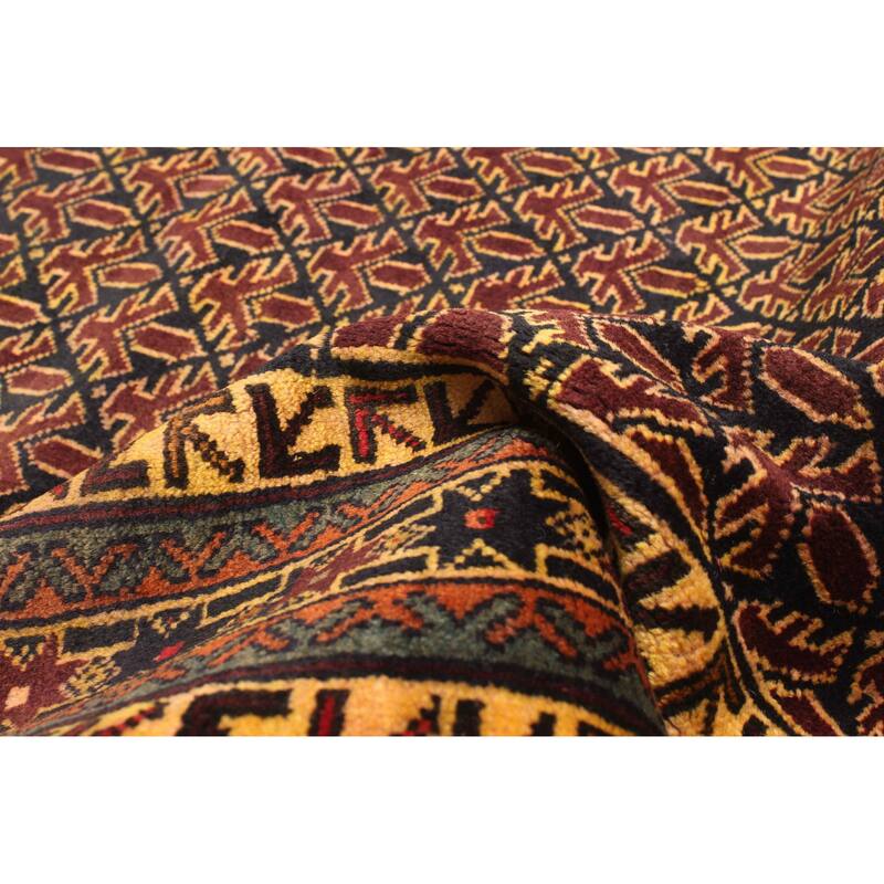 ECARPETGALLERY Hand-knotted Teimani Burgundy Wool Rug - 3'3 x 5'1