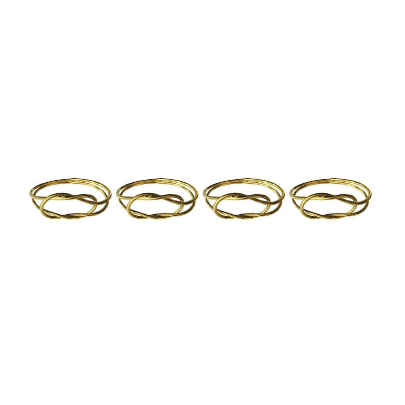 Metal Twisted Napkin Rings - 2.8"L x 1.0"W x 1.8"H