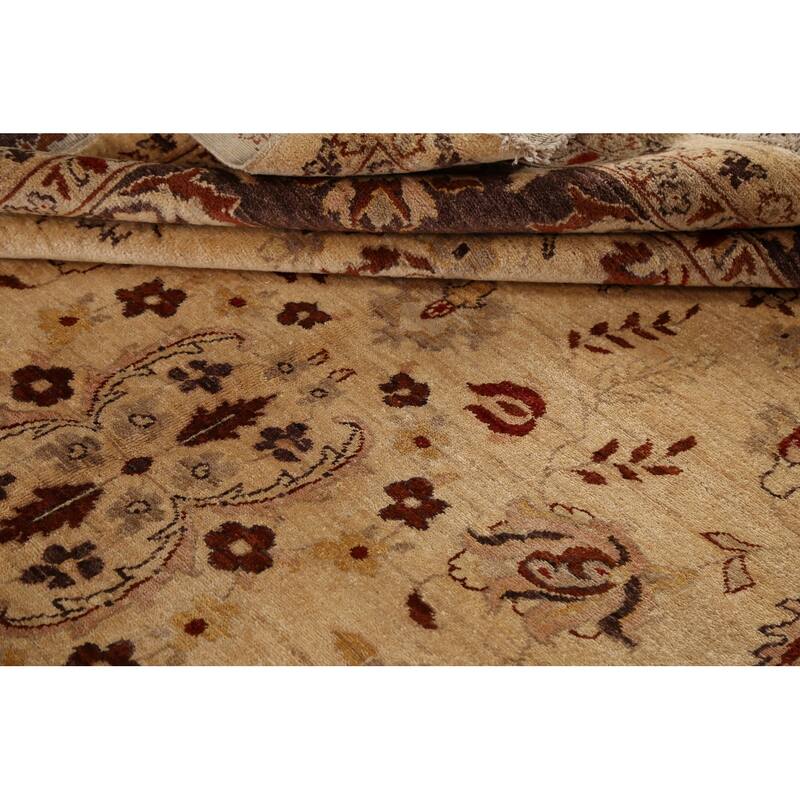 Floral Peshawar Oriental Area Rug Handmade Traditional Wool Carpet - 8'2" x 9'10"