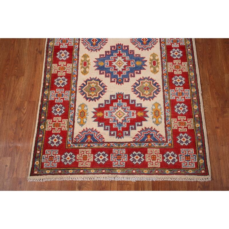 Kazak Runner Rug Handmade Wool Carpet - 2'10" x 16'3"