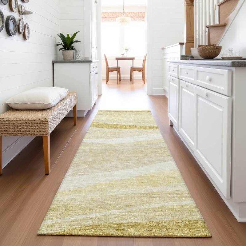 Premium Washable Super Soft Casual Contemporary Mayfield Rug - Wheat - 2'3" x 7'6"