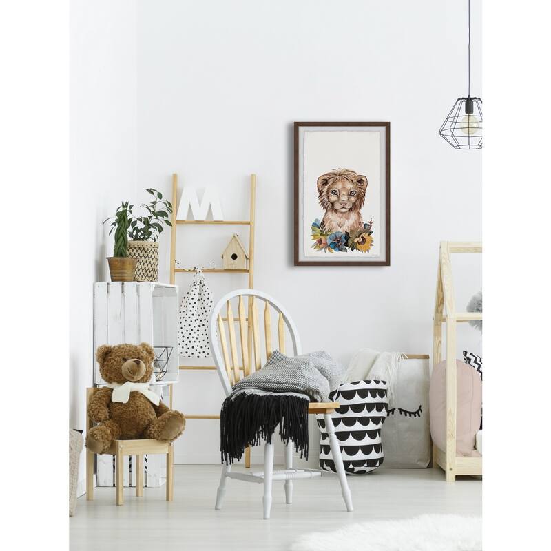 Sunflower Cub Framed Wall Art, Floral Delight - A Blooming Accent for Your Living Space