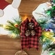 preview thumbnail 5 of 7, Glitzhome 36"H Chunky Wood Reindeer Porch Decor