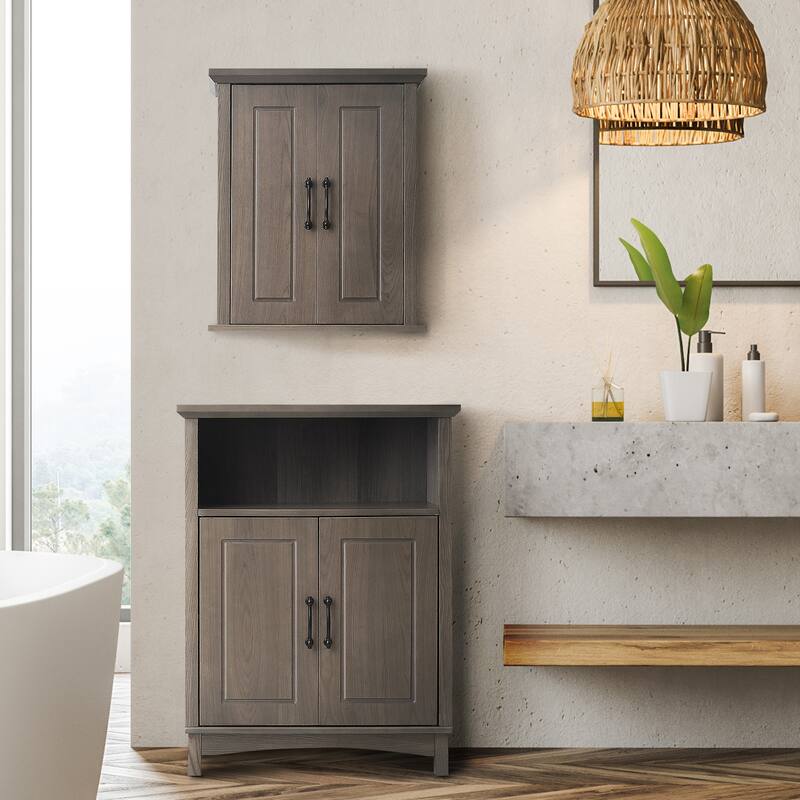 Teamson Home Russell Freestanding Two-Door Floor Accent Cabinet