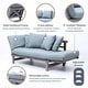 preview thumbnail 9 of 48, Cambridge Casual West Lake Convertible Wood Outdoor Sofa Daybed