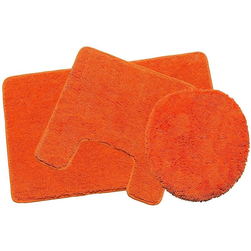 Hailey 3 Piece Bath Rug Set, Bath Mat, Contour Rug, Lid Cover, Soft Pile, Water Absorbent