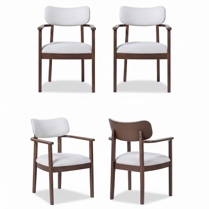 Christopher Knight Home - Upholstered Rubberwood Dining Chair Set with Fabric Seat