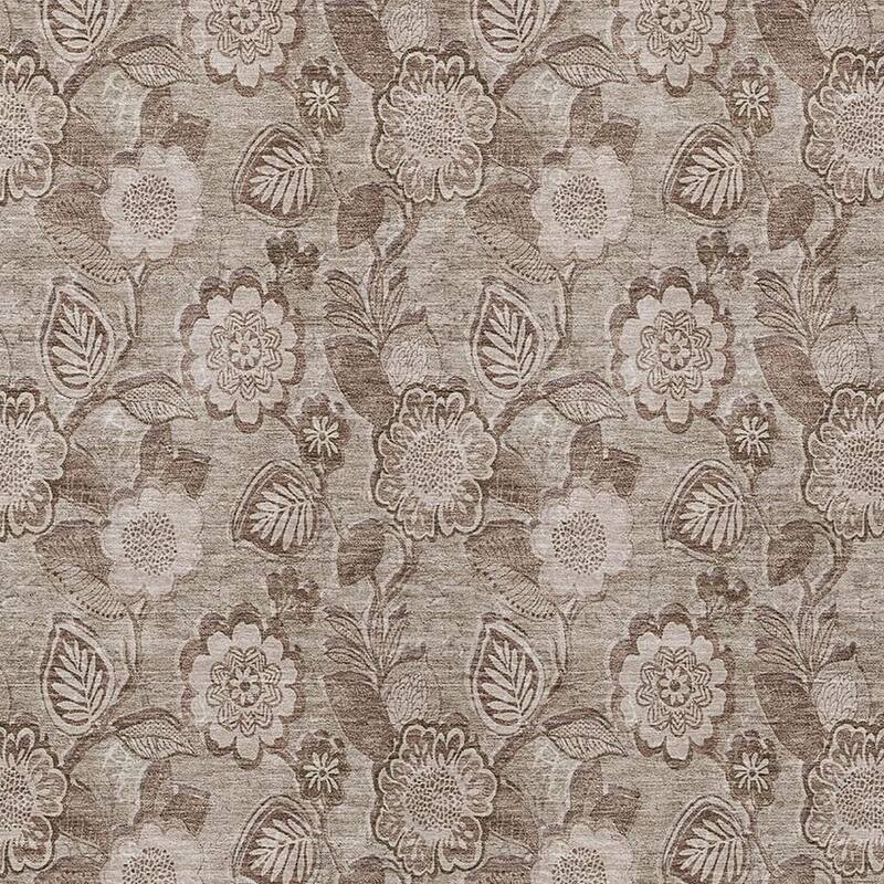 HomeRoots Floral Transitional Rectangle Outdoor Rug