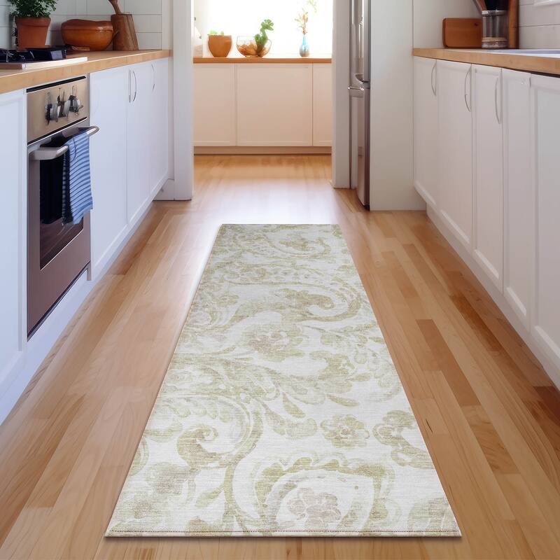 Premium Washable Super Soft Modern Paisley Mayfield Rug - Beige - 2' 3" x 7' 6" - Runner