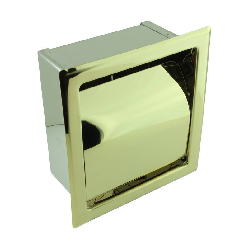 Recessed Toilet Paper Tissue Holder Gold Stainless Steel (Set of 2) Renovators Supply