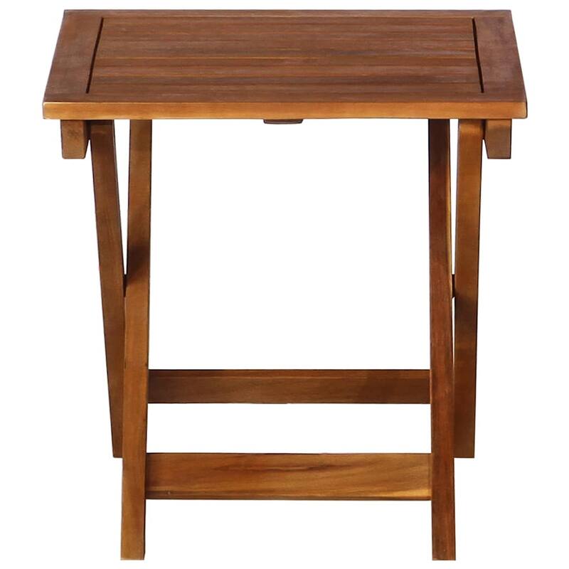 vidaXL Sun Loungers 2 pcs with Table and Cushions Solid Acacia Wood - 72.4" x 21.7" x 25.2"