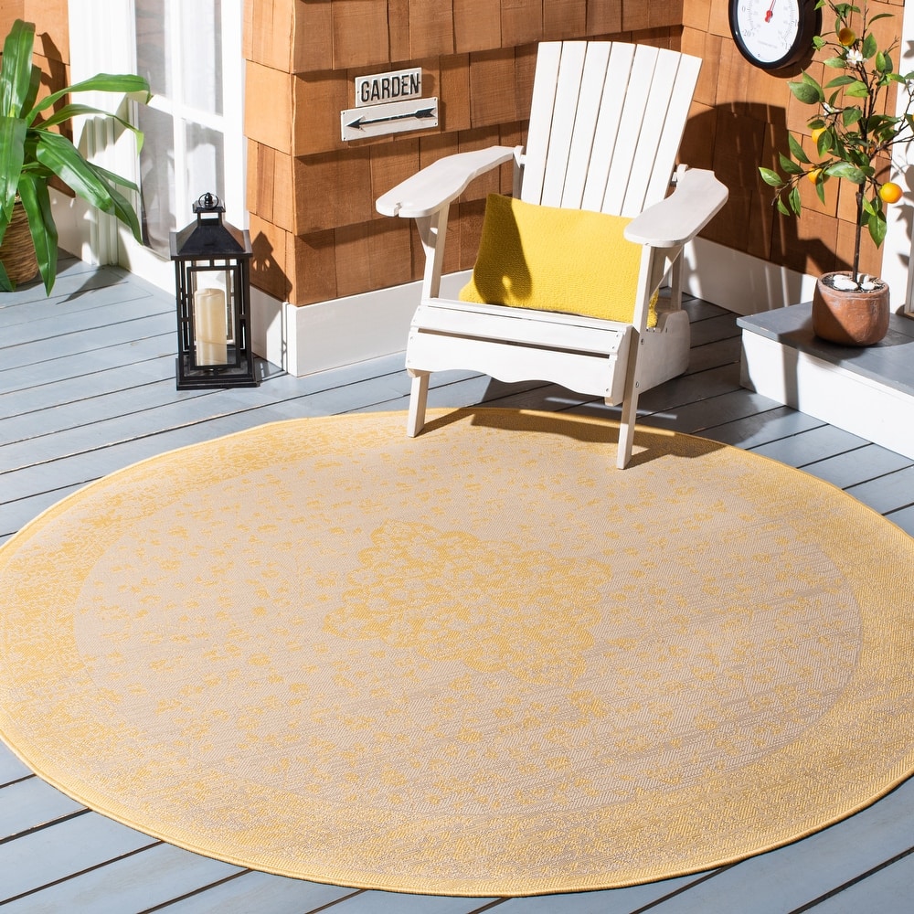 SAFAVIEH Courtyard Hanneke Indoor/ Outdoor Waterproof Patio Backyard Rug