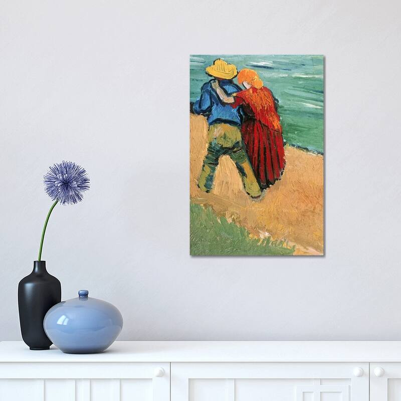 iCanvas "A Pair of Lovers, Arles, 1888 " by Vincent van Gogh Canvas Print - 18x12x1.5