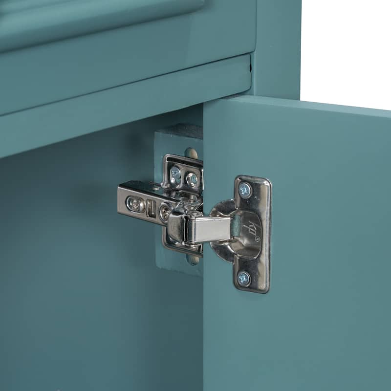 20 Inch Bathroom Vanity Ceramic Sink Soft Close Door Adjustable Shelf Door Mounted Rack